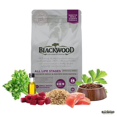 Blackwood para Piel y Estómago Sensible con Salmón y Arroz Integral Blackwood